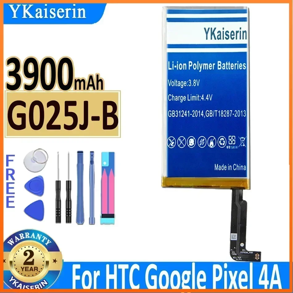 Аккумулятор G025J-B емкостью 3900 мАч YKaiserin для Google Pixel 4A, высококачественный аккумулятор, гарантия 2 года
Аккумулятор G025J-B емкостью 3900 мАч YKaiserin для Google Pixel 4A, высококачественный аккумулятор, гарантия 2 года