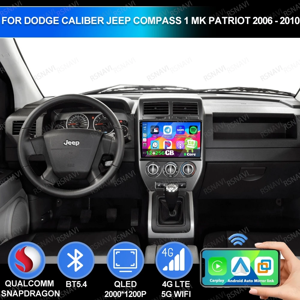 Android 15 For Dodge Caliber Jeep Compass 1 MK Patriot 2006 - 2010 GPS QLED Multimedia BT AUTO Head Unit Navigation 4G LTE DSP
Android 15 For Dodge Caliber Jeep Compass 1 MK Patriot 2006 - 2010 GPS QLED Multimedia BT AUTO Head Unit Navigation 4G LTE DSP