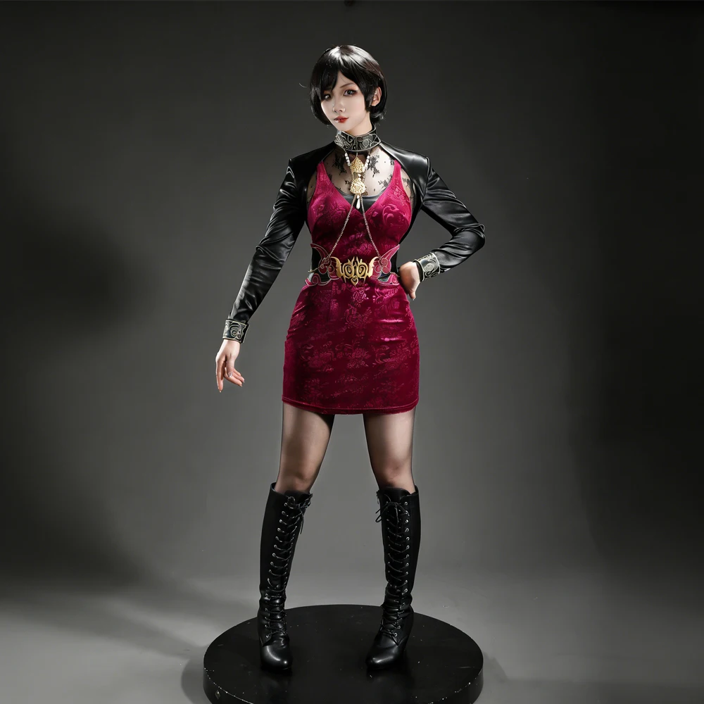Game Female EVIL 30th Ada Wong cosplay costume Red Dress Lace Elegance Fantasia Halloween Carnival Disguise Suit For Adult Women
Game Female EVIL 30th Ada Wong cosplay costume Red Dress Lace Elegance Fantasia Halloween Carnival Disguise Suit For Adult Women