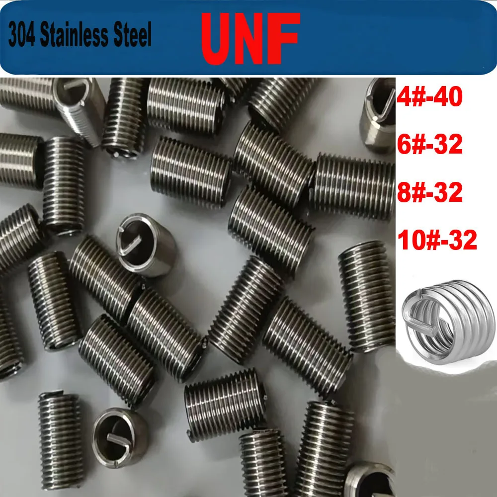 Helicoil 304 Stainless UNF Thread Insert, Imperial Sleeve for Stripped Damaged Screw Repair 4#-40~10#-32 Fine Thread Restoration
Helicoil 304 Stainless UNF Thread Insert, Imperial Sleeve for Stripped Damaged Screw Repair 4#-40~10#-32 Fine Thread Restoration