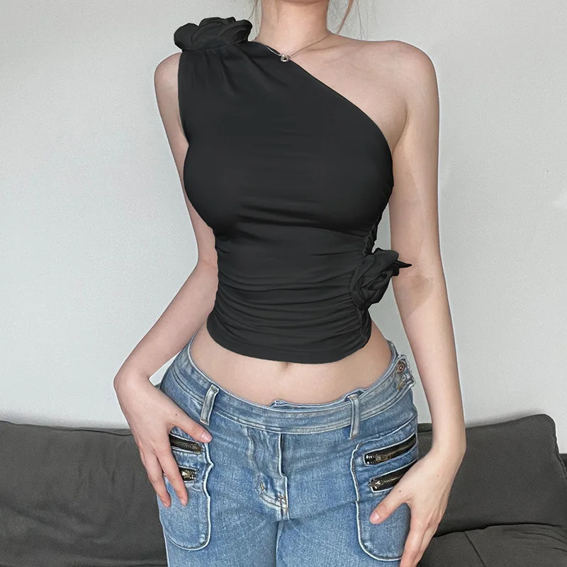 2023 Summer Fashion Trendy Women's New Cross Shoulder Slim Fit Solid Color Open Umbilical Versatile Small Tank Top
2023 Summer Fashion Trendy Women's New Cross Shoulder Slim Fit Solid Color Open Umbilical Versatile Small Tank Top