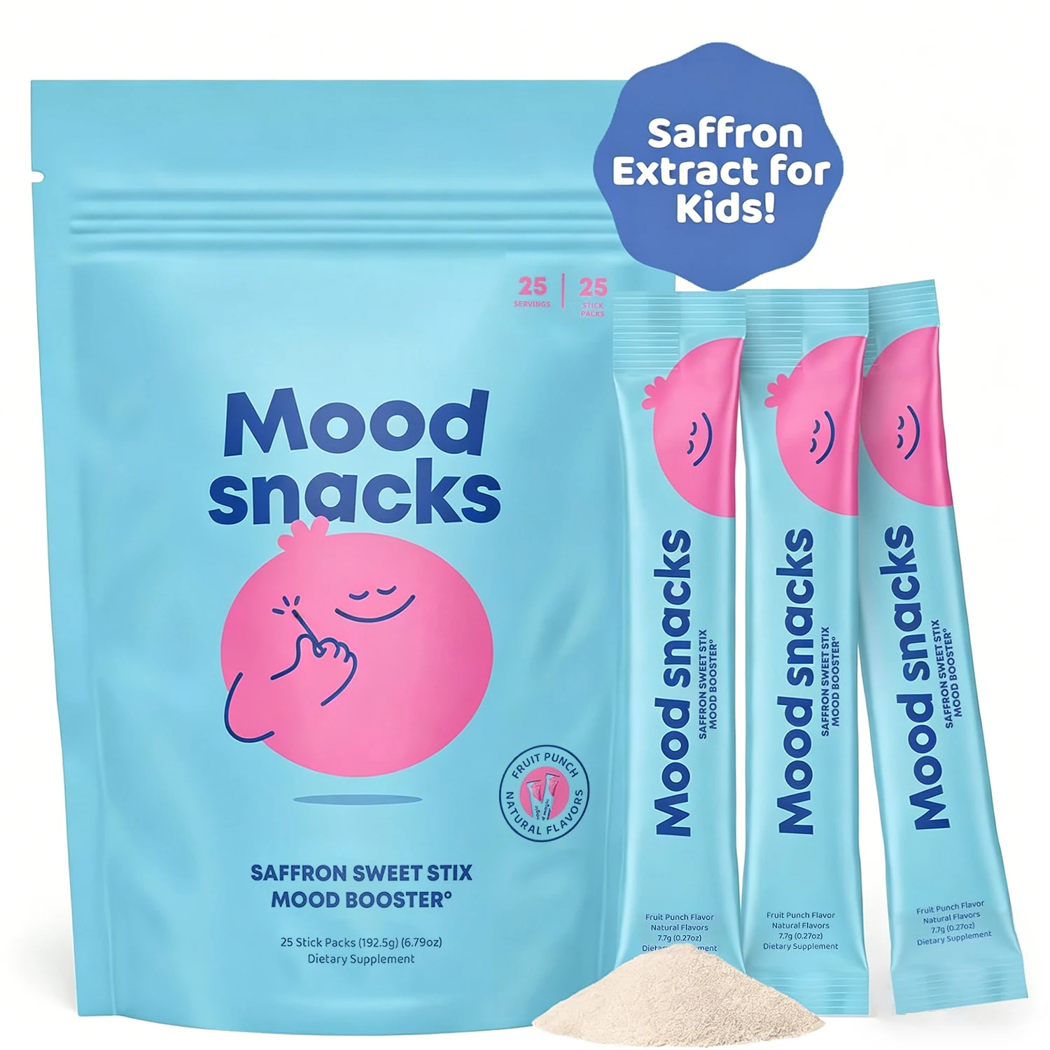 Mood Snacks for Kids - Natural Mood Support Sticks Powder Drink with Saffron Extract, Magnesium Citrate & Vitamin D3, Sugar-Free
Mood Snacks for Kids - Natural Mood Support Sticks Powder Drink with Saffron Extract, Magnesium Citrate & Vitamin D3, Sugar-Free