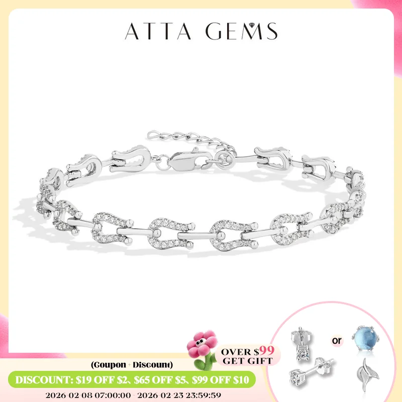 ATTAGEMS New Original Moissanite Women’s Bracelets 925 Sterling Silver Adjustable Horseshoe Bracelet NewYear Gift Party Jewelry
ATTAGEMS New Original Moissanite Women’s Bracelets 925 Sterling Silver Adjustable Horseshoe Bracelet NewYear Gift Party Jewelry