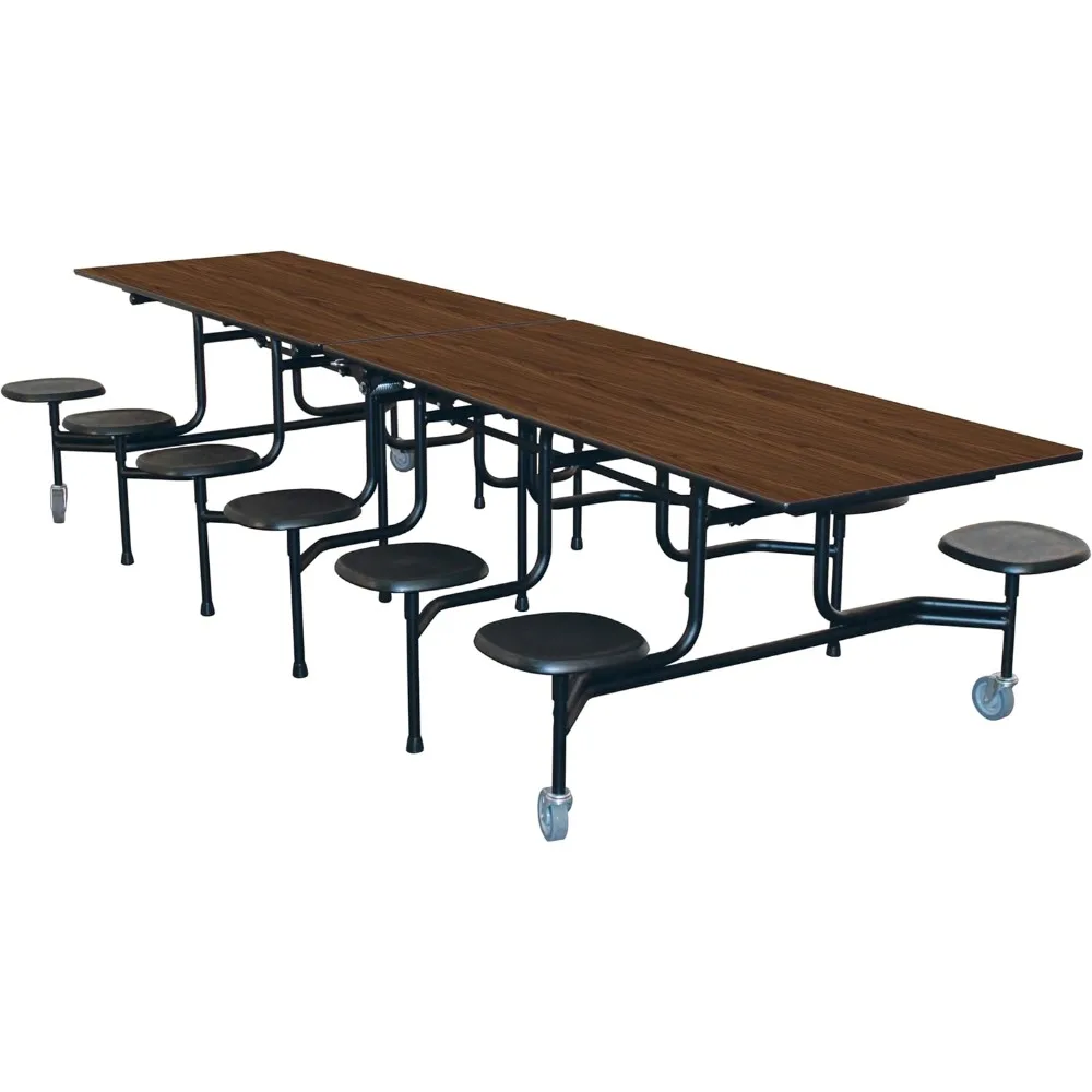 Mobile Folding Stool Cafeteria Table, 12' Long Table with Casters, 12 Attached Stools, Commercial Grade, Space-Saving for Schoo
Mobile Folding Stool Cafeteria Table, 12' Long Table with Casters, 12 Attached Stools, Commercial Grade, Space-Saving for Schoo