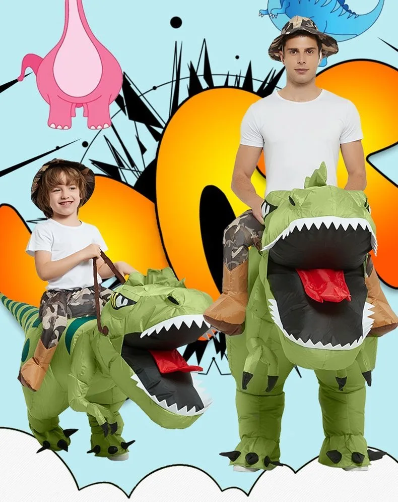 Inflatable Dinosaur Rider Costume - Adult Kids Parent-Child Outfit Halloween Christmas Cosplay Performance Wearinflatable toys
Inflatable Dinosaur Rider Costume - Adult Kids Parent-Child Outfit Halloween Christmas Cosplay Performance Wearinflatable toys