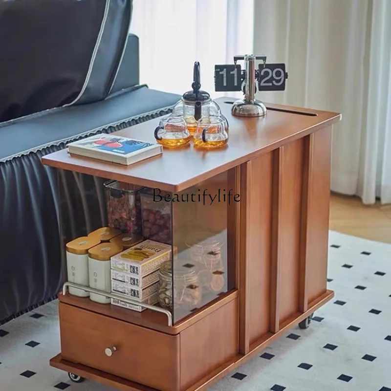 Nordic retro simple solid wood tea table household tea table mobile sofa
Nordic retro simple solid wood tea table household tea table mobile sofa