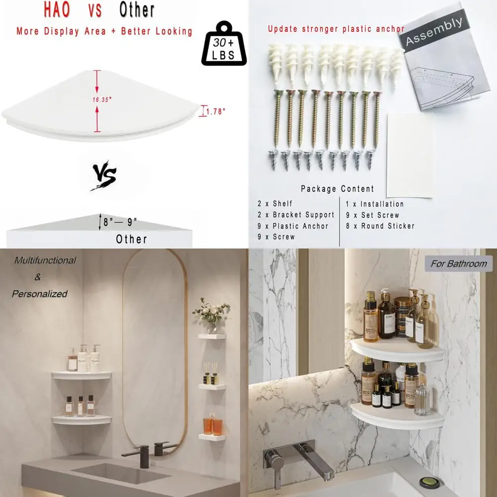 Настенные полки Radial Design с отверстиями для кабелей, идеально подходят для домашнего декора, комплект из 2 штук, белые, 17 дюймов
Настенные полки Radial Design с отверстиями для кабелей, идеально подходят для домашнего декора, комплект из 2 штук, белые, 17 дюймов