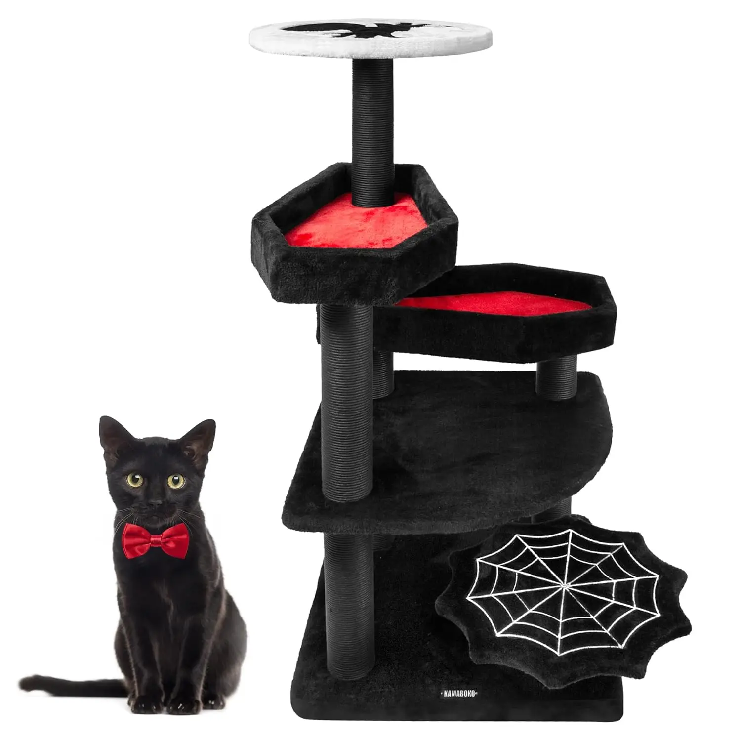 Gothic Cat Tree, 46.9in Black Cat Tower with Coffin Bed, Cat Condo with Sisal Scratching Posts, Scratching Ramp and, Customized
Gothic Cat Tree, 46.9in Black Cat Tower with Coffin Bed, Cat Condo with Sisal Scratching Posts, Scratching Ramp and, Customized