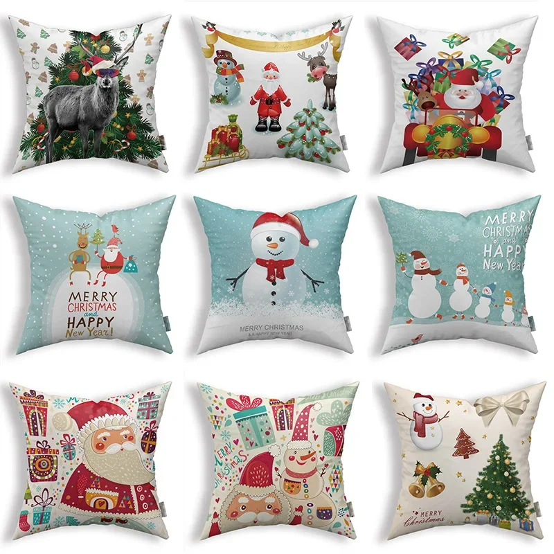 Home Decoration Santa Claus Christmas Snowman Printing Polyester Pillow Pillow Cushion Cushion funda de almohada
Home Decoration Santa Claus Christmas Snowman Printing Polyester Pillow Pillow Cushion Cushion funda de almohada