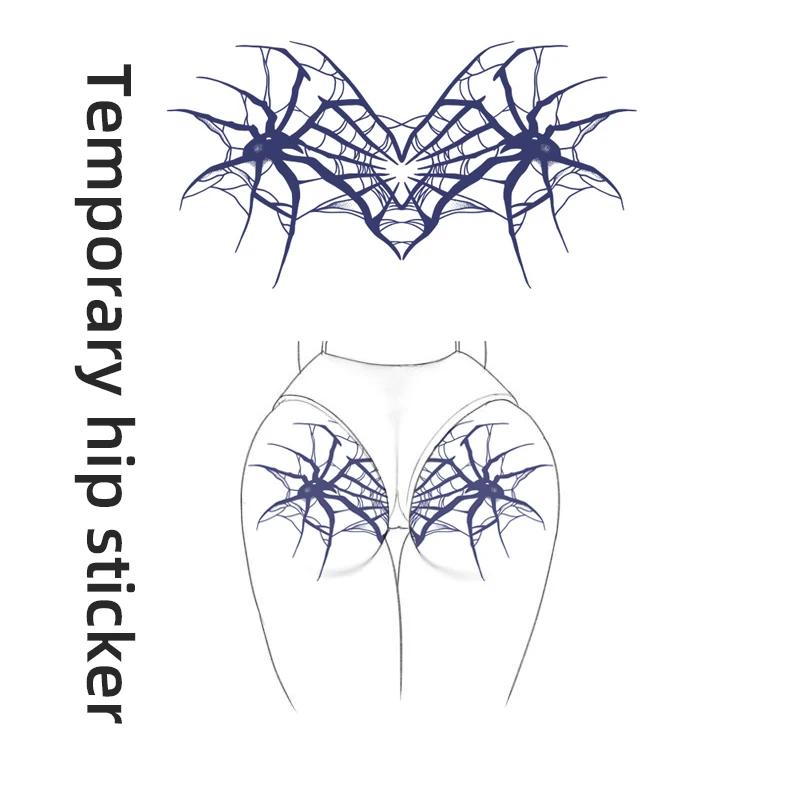 Spider Web Temporary Tattoo Stickers for Women, Waterproof Herbal Juice Hip & Butt Tattoo, Sexy Gothic Fake Body Art
Spider Web Temporary Tattoo Stickers for Women, Waterproof Herbal Juice Hip & Butt Tattoo, Sexy Gothic Fake Body Art