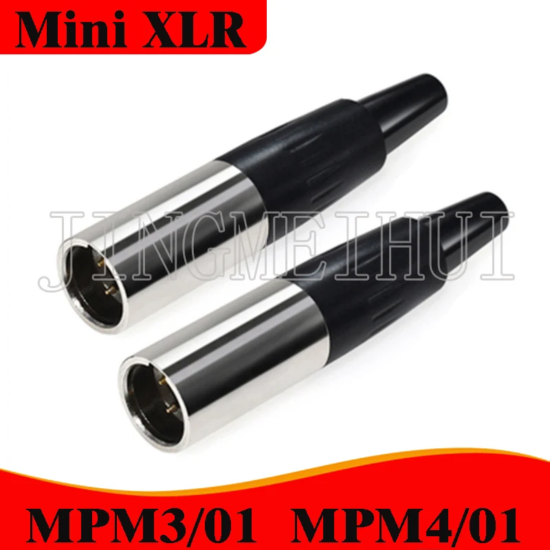 Mini XLR male plug MPM3/01 MPM4/01 3-pin connector audio video microphone electronic equipment cable soldering
Mini XLR male plug MPM3/01 MPM4/01 3-pin connector audio video microphone electronic equipment cable soldering