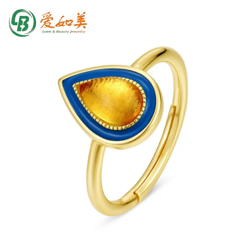 Light Luxury Style Jewelry Retro Oil Droplet Type Inlaid Natural Amber Ring for Women S18 K Gold PT950 Platinum
Light Luxury Style Jewelry Retro Oil Droplet Type Inlaid Natural Amber Ring for Women S18 K Gold PT950 Platinum