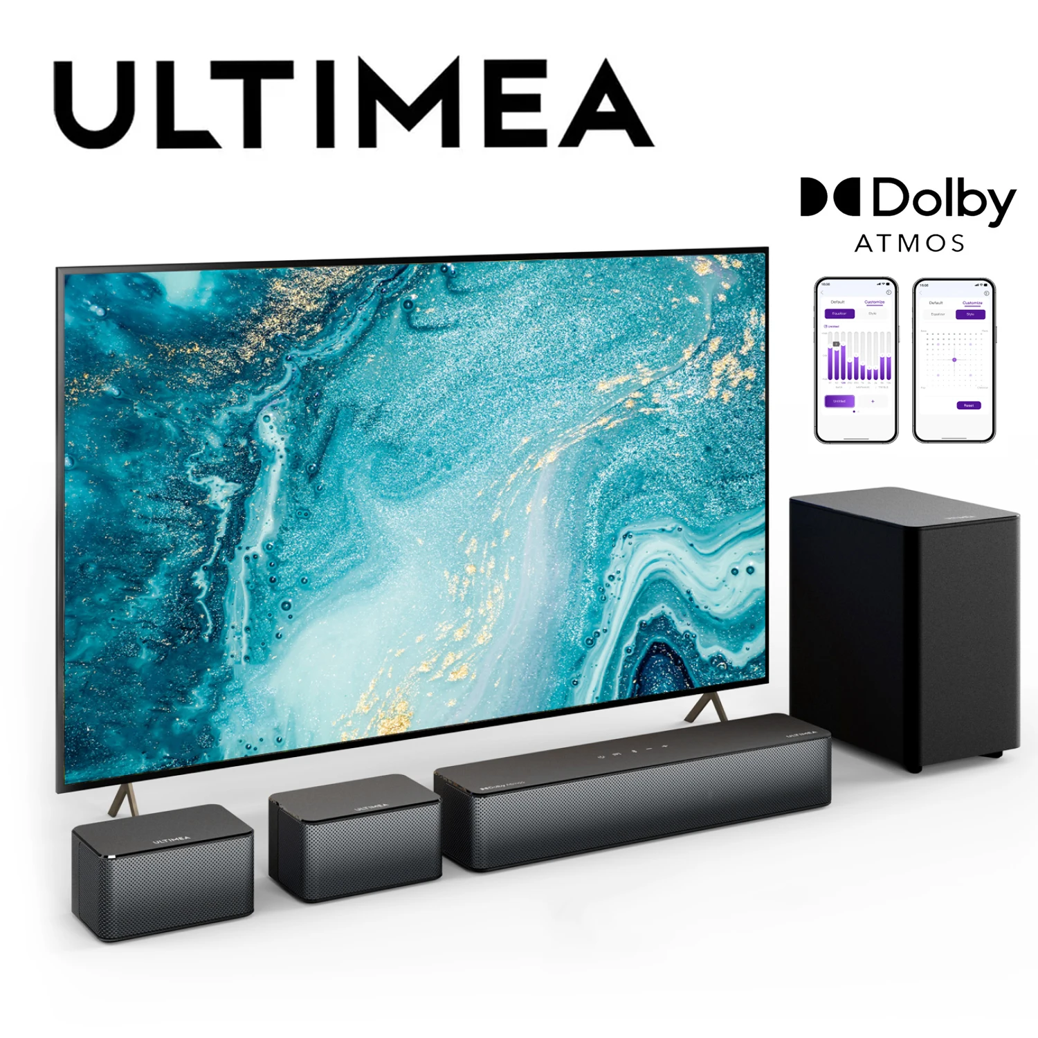 ULTIMEA 5.1ch&410W Dolby Atmos Surround Sound System for TV, 3D Sound Bars for Smart /Subwoofer, Adjustable Surround & Bass
ULTIMEA 5.1ch&410W Dolby Atmos Surround Sound System for TV, 3D Sound Bars for Smart /Subwoofer, Adjustable Surround & Bass