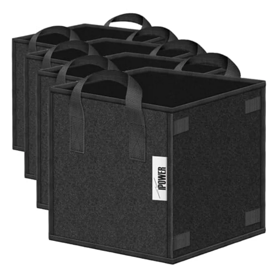 20 Pack 3 Gallon Square Grow Bags Thick Fabric Planting Pots with Handles for Indoor and Outdoor Garden, Black
20 Pack 3 Gallon Square Grow Bags Thick Fabric Planting Pots with Handles for Indoor and Outdoor Garden, Black