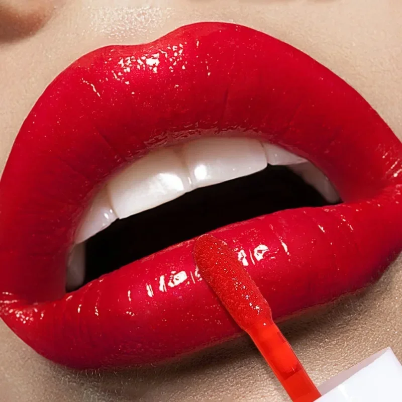 Moisturizing Lip Gloss Makeup Blush Crystal Sexy Red Stain 2 in 1 Matte Lip Glaze Tint Plumping Liquid Lipstick Lips Cosmetics