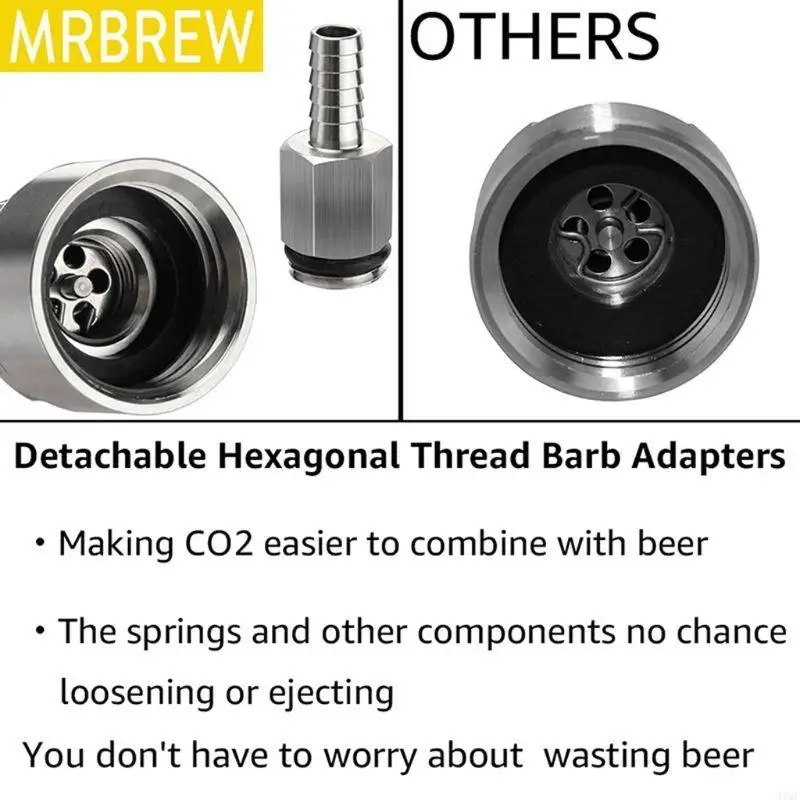 Stainless Steel Carbonation & Liquid Ball Lock Disconnect fit soft drink PET bottles Homebrew
Stainless Steel Carbonation & Liquid Ball Lock Disconnect fit soft drink PET bottles Homebrew