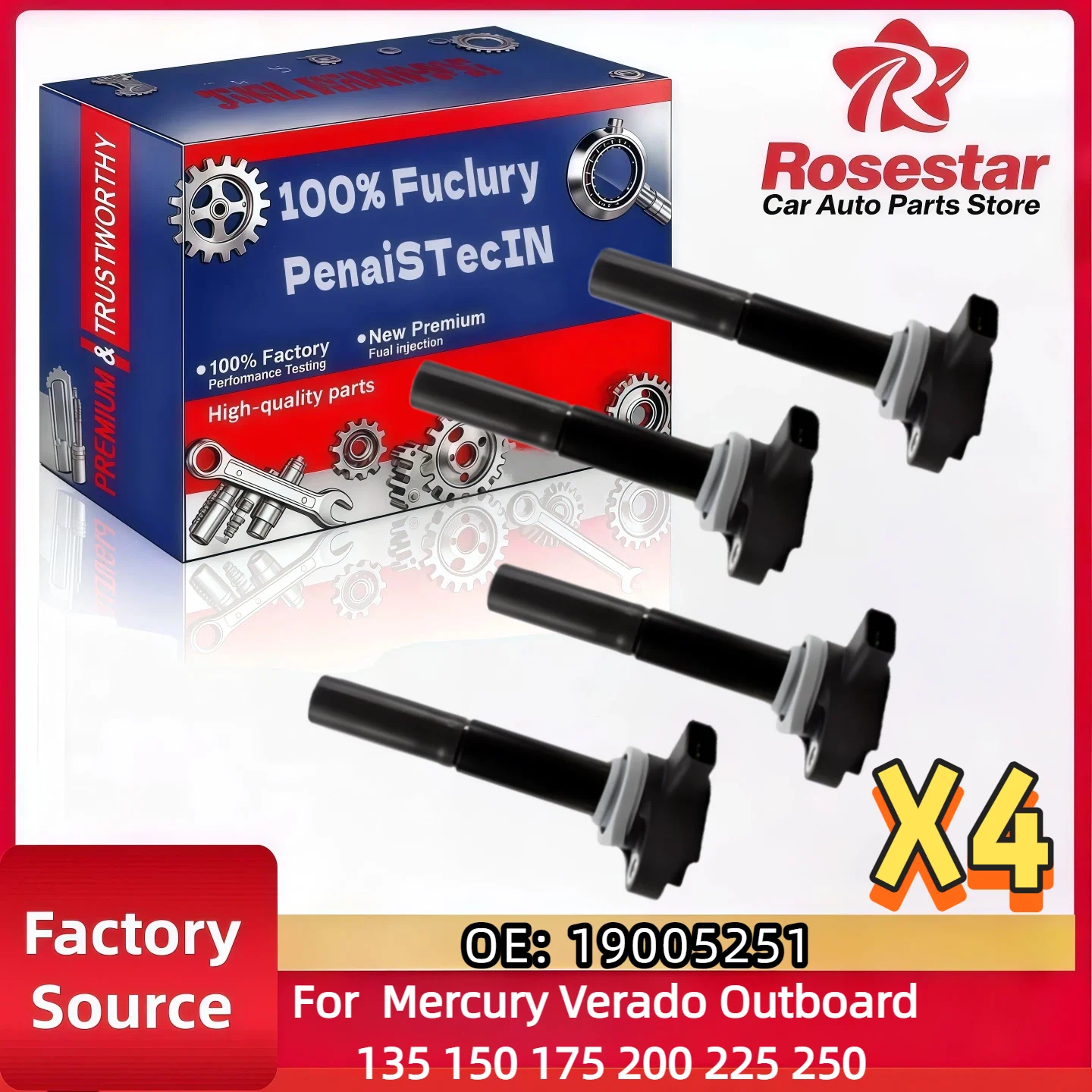 For Mercury Verado Outboard 135 150 175 200 225 250 Ignition Coil 4PCS
For Mercury Verado Outboard 135 150 175 200 225 250 Ignition Coil 4PCS