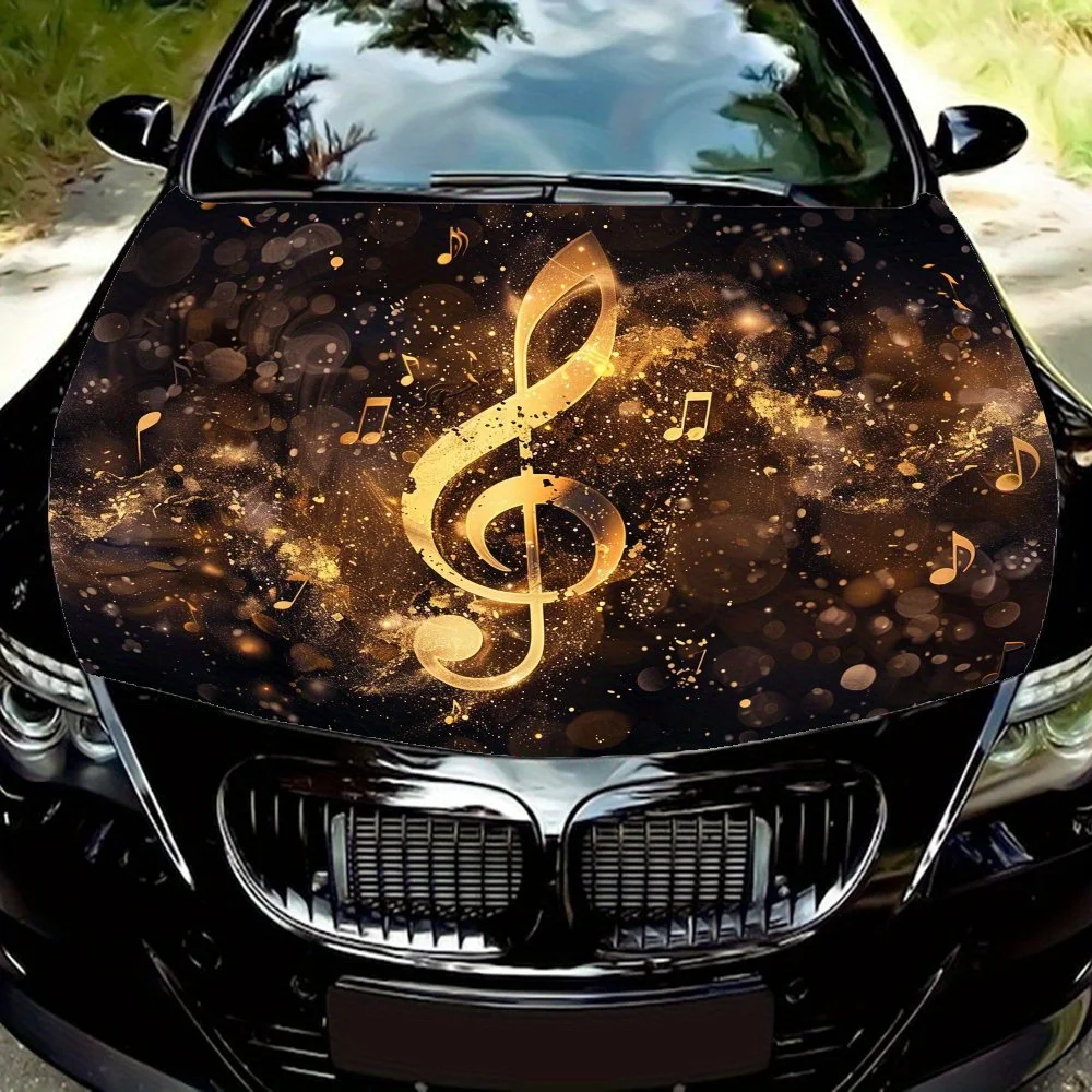 Music and hood collide, golden sound shines: Starry sky background music sheet graphic car vinyl wraps, vinyl car hood graphics,
Music and hood collide, golden sound shines: Starry sky background music sheet graphic car vinyl wraps, vinyl car hood graphics,