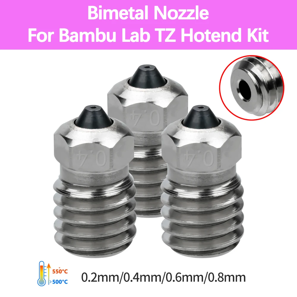 For Bambu Lab Hotend Nozzles Bimetallic Hardened Steel Nozzle Copper Plating For P1P P1S X1 X1C Hotend Kit TZ V1 V2 V3 Nozzle
For Bambu Lab Hotend Nozzles Bimetallic Hardened Steel Nozzle Copper Plating For P1P P1S X1 X1C Hotend Kit TZ V1 V2 V3 Nozzle