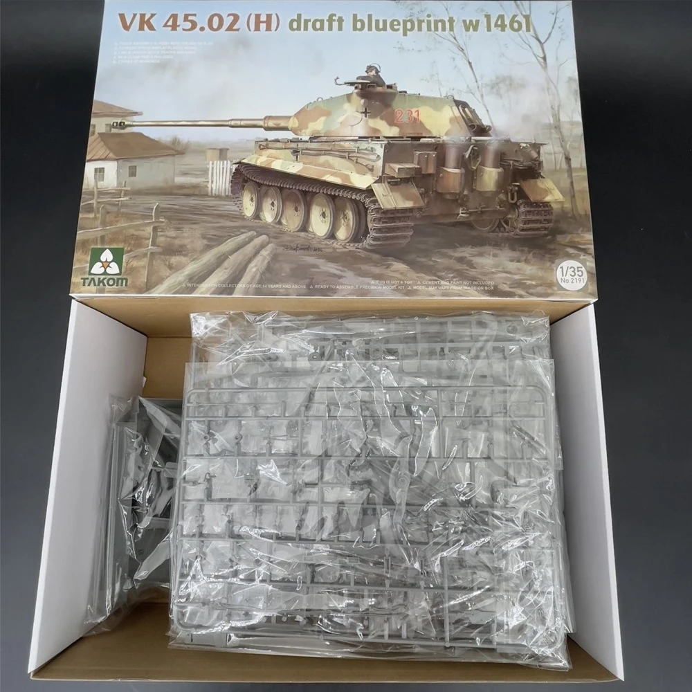 Takom 2191 1:35 Scale VK45 02(H) Draft Blueprint W1461 Tank Vehicle Plastic Assembly Model Kit Hobby Building Modeling Toy
Takom 2191 1:35 Scale VK45 02(H) Draft Blueprint W1461 Tank Vehicle Plastic Assembly Model Kit Hobby Building Modeling Toy