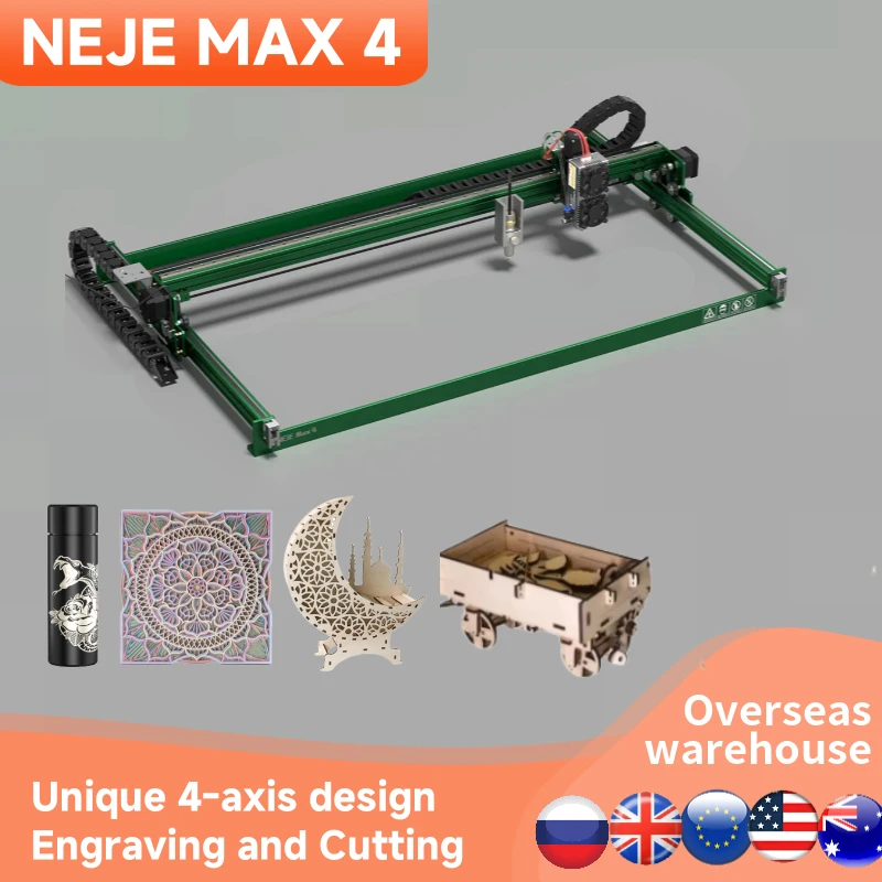 NEJE Max 4 Laser Engraver & Cutter- Powerful 4-Axis Industrial Laser Wood Router for Precision DIY Woodworking
NEJE Max 4 Laser Engraver & Cutter- Powerful 4-Axis Industrial Laser Wood Router for Precision DIY Woodworking