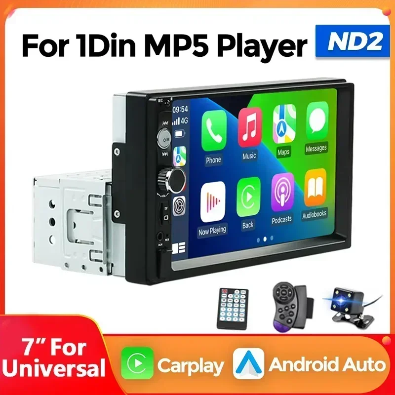 ND2 HD Touch Screen 1Din 7Inch Car Radio FM Stereo Universal MP5 Player USB Multimedia Video Player Carplay Auto Audio Head Unit
ND2 HD Touch Screen 1Din 7Inch Car Radio FM Stereo Universal MP5 Player USB Multimedia Video Player Carplay Auto Audio Head Unit