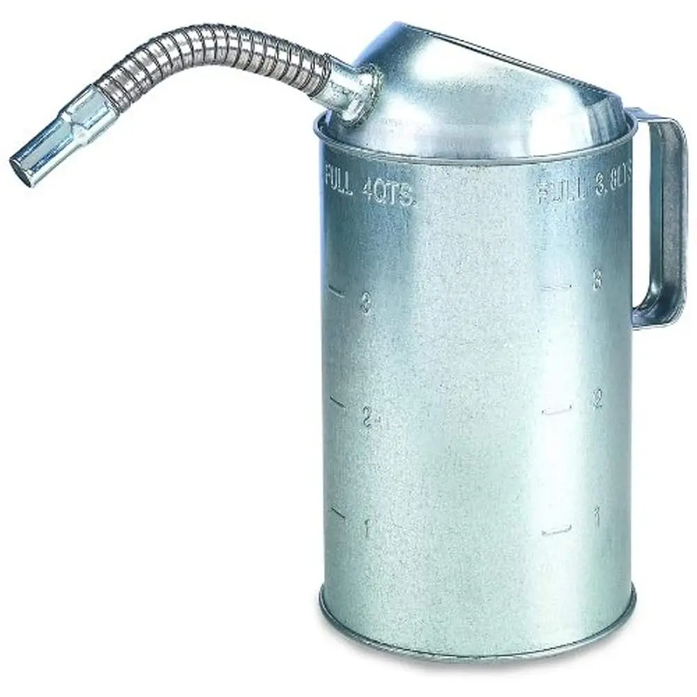Lumax LX-1528 Silver 4 Quart Galvanized Measure Can with Flex Spout. Deluxe Measures with Spill-proof Tops. The Measure Can h
Lumax LX-1528 Silver 4 Quart Galvanized Measure Can with Flex Spout. Deluxe Measures with Spill-proof Tops. The Measure Can h