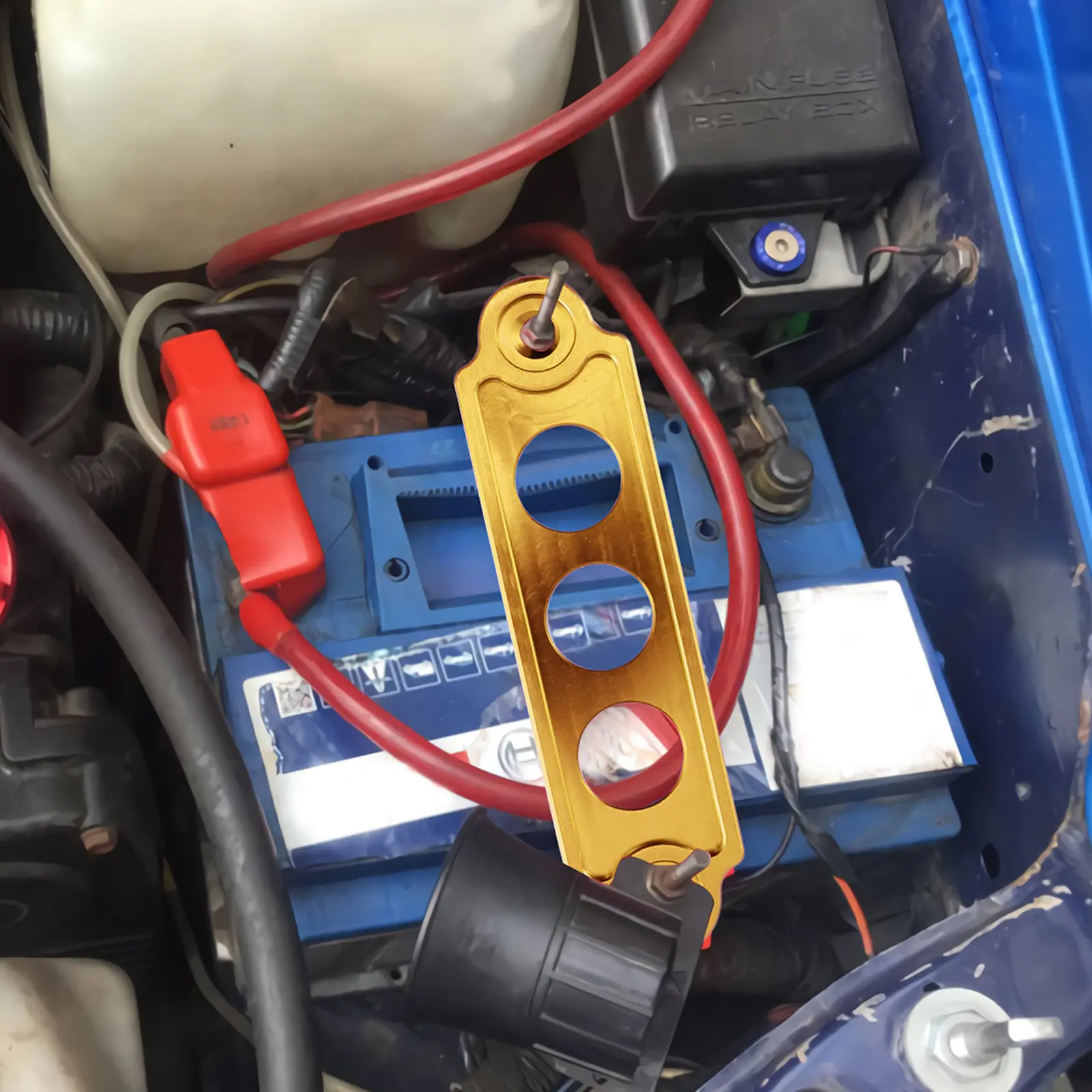 1pc Aluminum Alloy Battery Rack Buckle Light Golden Durable Car Modified Battery Fixing Bracket For Truck Suv Racing Vehicle
1pc Aluminum Alloy Battery Rack Buckle Light Golden Durable Car Modified Battery Fixing Bracket For Truck Suv Racing Vehicle