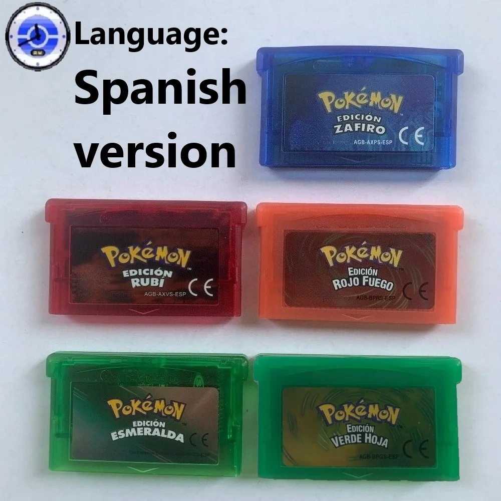GBA RTC Game Cartridge, Pokémon Ruby/Sapphire/Emerald/FireRed/LeafGreen, Gifts, Toys Spanish Version
GBA RTC Game Cartridge, Pokémon Ruby/Sapphire/Emerald/FireRed/LeafGreen, Gifts, Toys Spanish Version