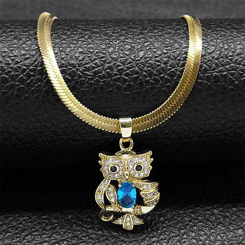 Fashion Shiny Zircon Owl Pendant Necklace for Women Stainless Steel Animal Gold Plated Choker Necklaces Jewelry Gift NFF25-3S04
Fashion Shiny Zircon Owl Pendant Necklace for Women Stainless Steel Animal Gold Plated Choker Necklaces Jewelry Gift NFF25-3S04