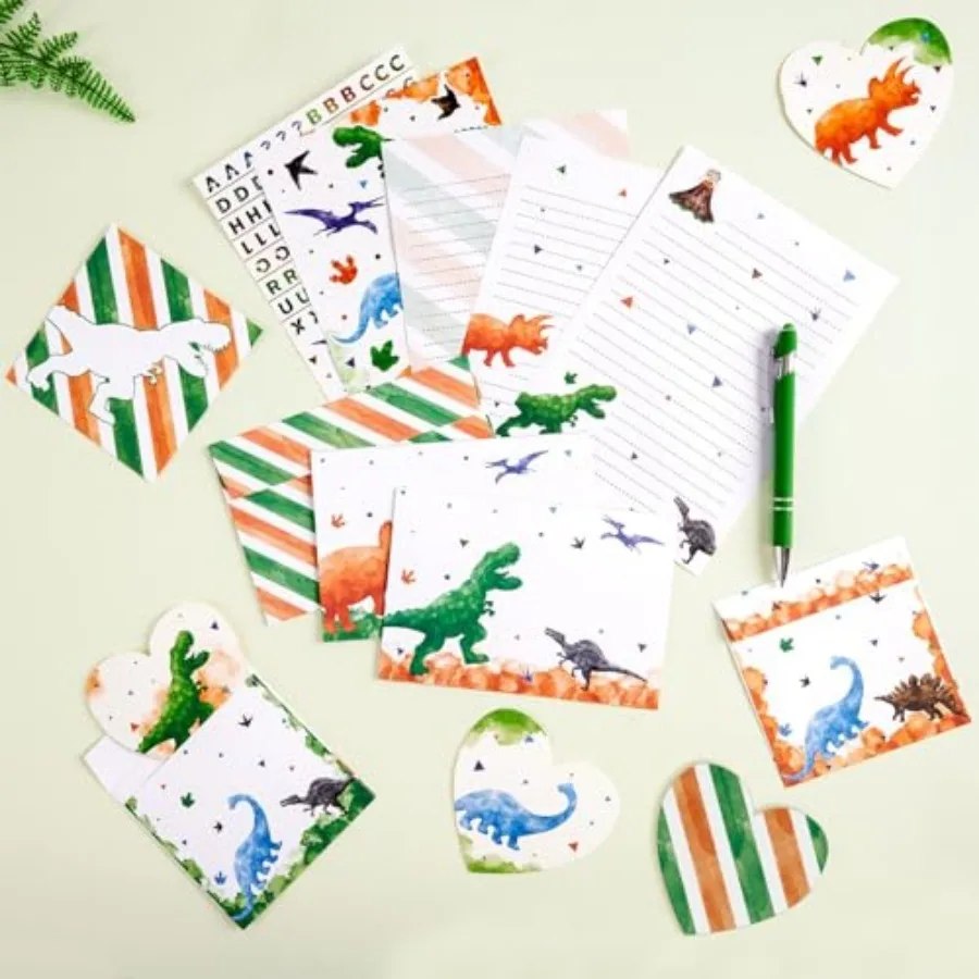 69 PCS Stationery Letter and Envelopes, Dinosaur Stationery Set, Letter Writing Paper and Envelope Set Christmas Birthday Gifts
69 PCS Stationery Letter and Envelopes, Dinosaur Stationery Set, Letter Writing Paper and Envelope Set Christmas Birthday Gifts