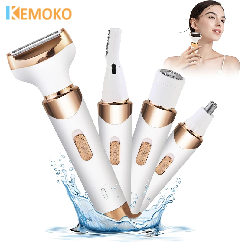 4 in 1 Electric Lady Shaver Body Hair Removal Portable Epilator Cordless Trimmer Razor Painless Arm Leg Face Hair Remover
4 in 1 Electric Lady Shaver Body Hair Removal Portable Epilator Cordless Trimmer Razor Painless Arm Leg Face Hair Remover