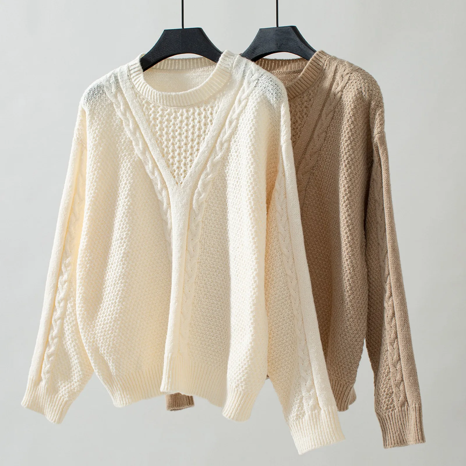 2024 Women's Long-Sleeved Casual Sweater Solid Color Fashion Thin Style Sweater Round Neck Autumn And Winter Pullover For Women
2024 Women's Long-Sleeved Casual Sweater Solid Color Fashion Thin Style Sweater Round Neck Autumn And Winter Pullover For Women