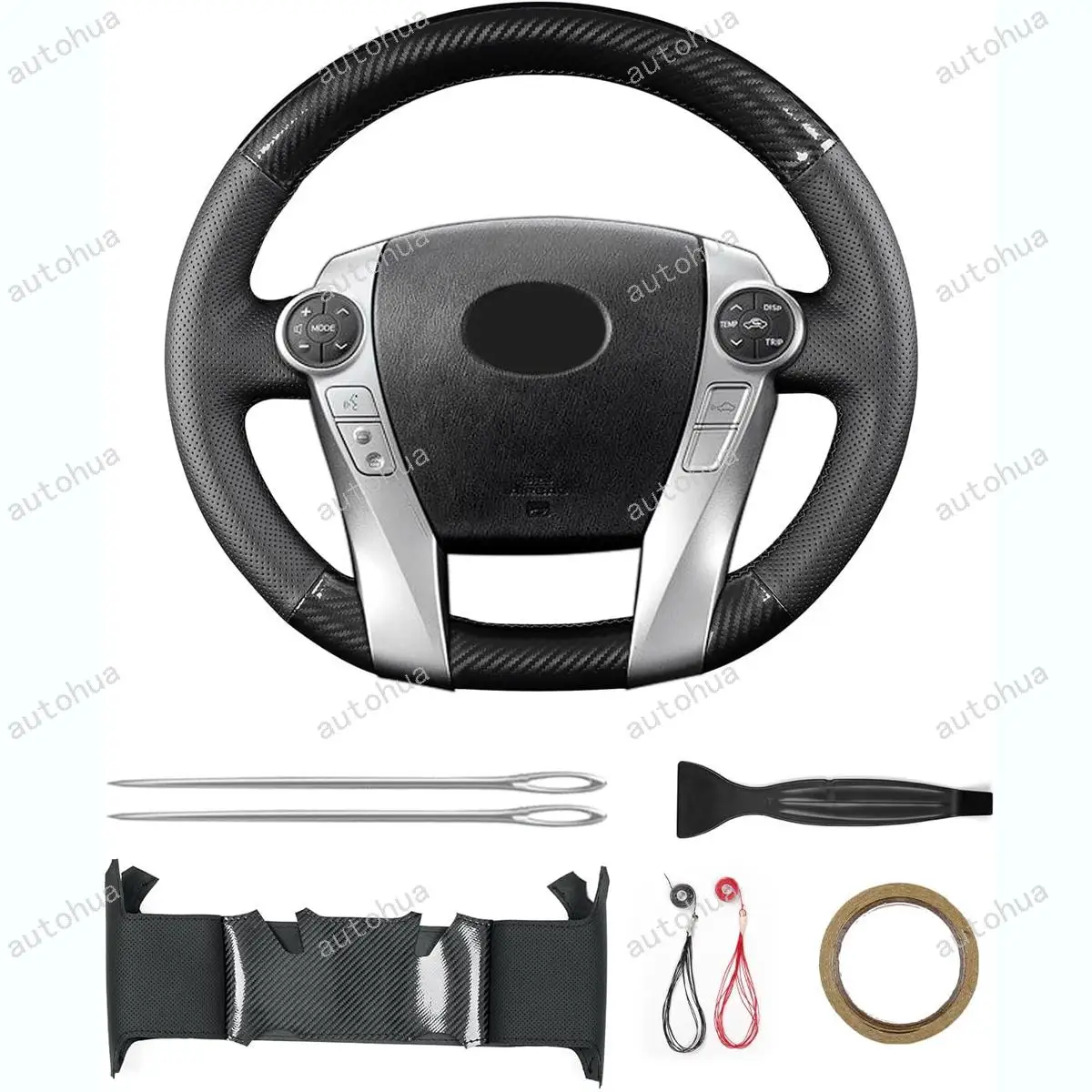 Hand-Stitch Steering Wheel Cover for Toyota Prius V 2012 2015/Prius C 2012 2015 2017/Prius 2010 2012/Prius Plus 2013
Hand-Stitch Steering Wheel Cover for Toyota Prius V 2012 2015/Prius C 2012 2015 2017/Prius 2010 2012/Prius Plus 2013