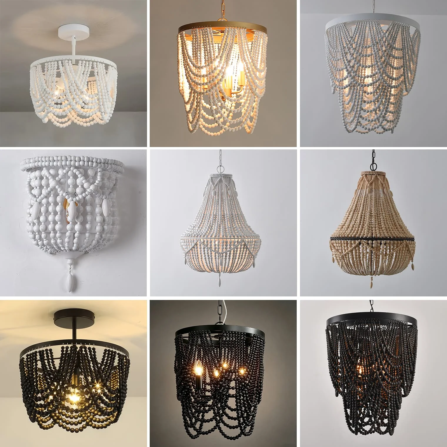 Modern Wood Beaded Chandelier 4 Lights Farmhouse White Hanging Pendant Lighting For Living Dining Room Bedroom Kitchen
Modern Wood Beaded Chandelier 4 Lights Farmhouse White Hanging Pendant Lighting For Living Dining Room Bedroom Kitchen