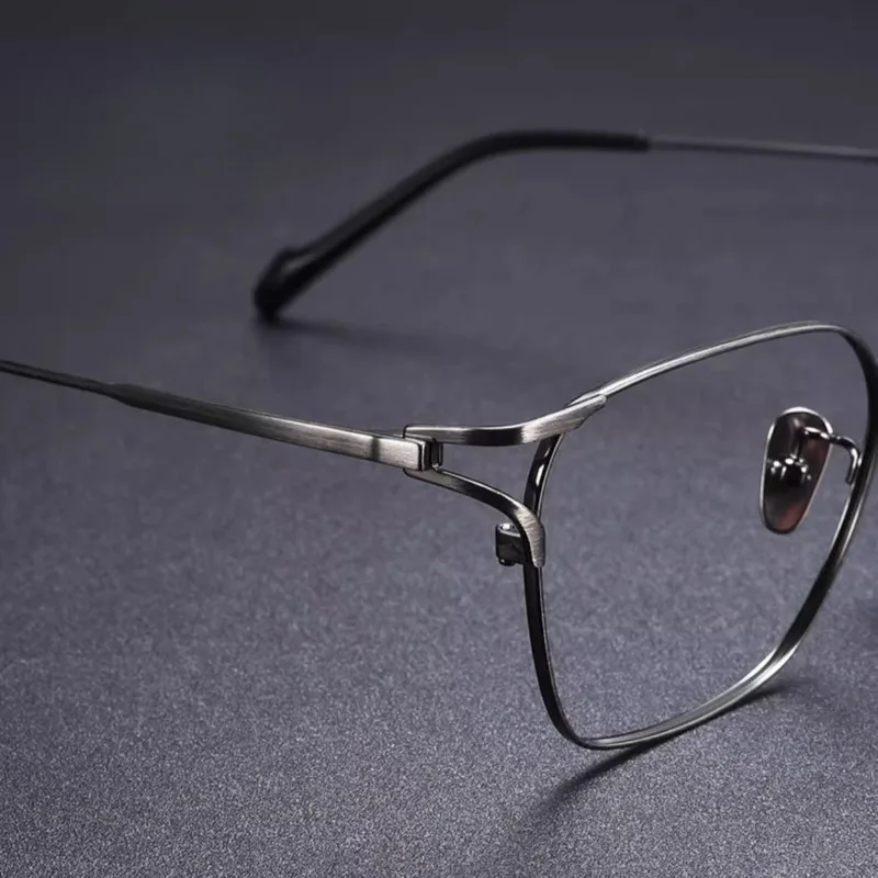Pure Titanium Eyeglasses Frames for Men Retro Square Handmade Myopia Prescription Glasses Big Face Business eyewear frame 2025
Pure Titanium Eyeglasses Frames for Men Retro Square Handmade Myopia Prescription Glasses Big Face Business eyewear frame 2025
