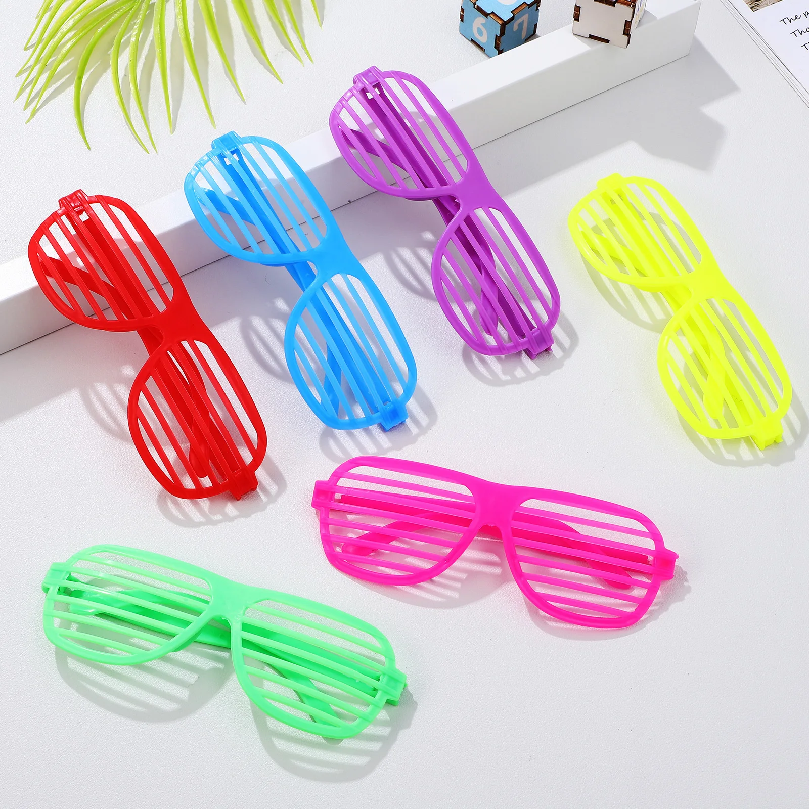 18 pcs Colorful Plastic Neon Glasses Shatterproof UV400 Festival Party Accessories Shutter Shades Sunglasses
18 pcs Colorful Plastic Neon Glasses Shatterproof UV400 Festival Party Accessories Shutter Shades Sunglasses