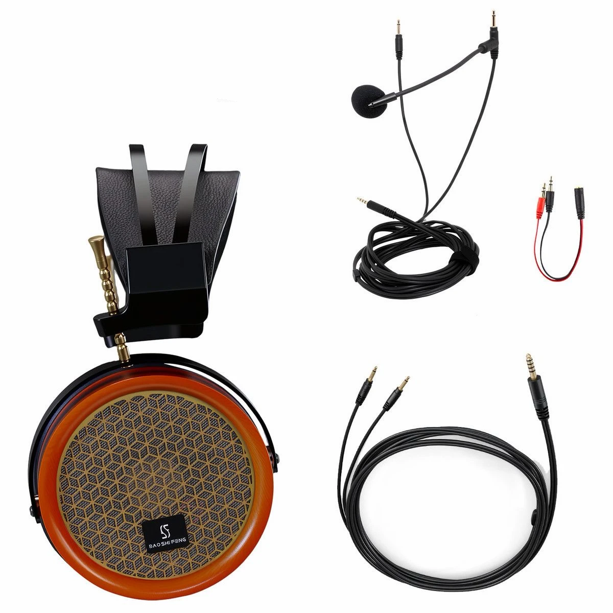 Wired open-type headphones with 48-ohm speakers, HIFI-level music with built-in microphone, replaceable cable headphones
Wired open-type headphones with 48-ohm speakers, HIFI-level music with built-in microphone, replaceable cable headphones