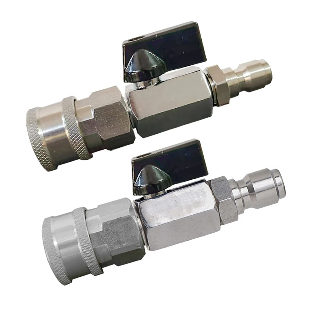 1pc High Pressure Washer Ball Valve 3/8in 1/4in Stainless Steel Ball Valve With Adapter Leakproof For High Pressure Washer Hose
1pc High Pressure Washer Ball Valve 3/8in 1/4in Stainless Steel Ball Valve With Adapter Leakproof For High Pressure Washer Hose