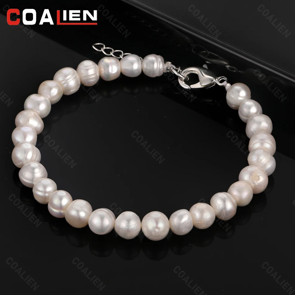 COALIEN 925 Sterling Silver White Pearl Bracelet Charming Fashion Woman Holiday Gift Jewelry
COALIEN 925 Sterling Silver White Pearl Bracelet Charming Fashion Woman Holiday Gift Jewelry
