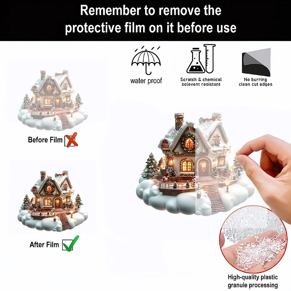 New Hanging Christmas Ornament Acrylic Thicken Xmas Tree Pendants Winter Snow House Home Decoration Holiday Charming for Indoor
New Hanging Christmas Ornament Acrylic Thicken Xmas Tree Pendants Winter Snow House Home Decoration Holiday Charming for Indoor