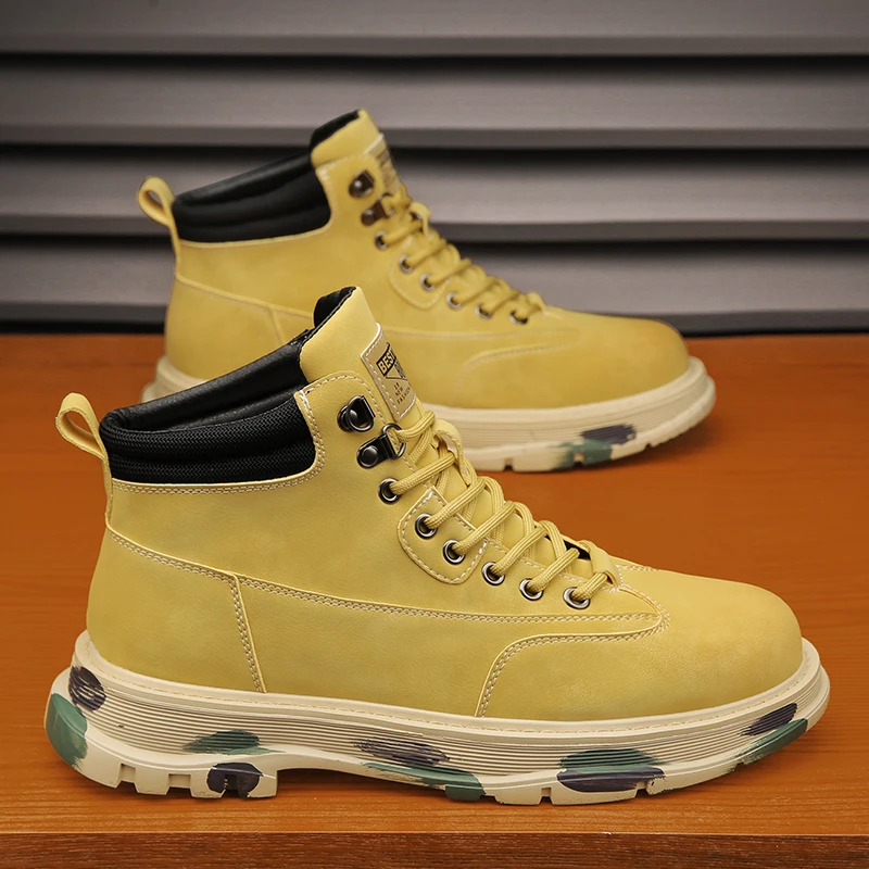 Classic Khaki Work Boots For Men Comfy Outdoor Men Motorcycle Boot Platform Lace-Up Ankle Boot Man Casual Boots botas masculino
Classic Khaki Work Boots For Men Comfy Outdoor Men Motorcycle Boot Platform Lace-Up Ankle Boot Man Casual Boots botas masculino