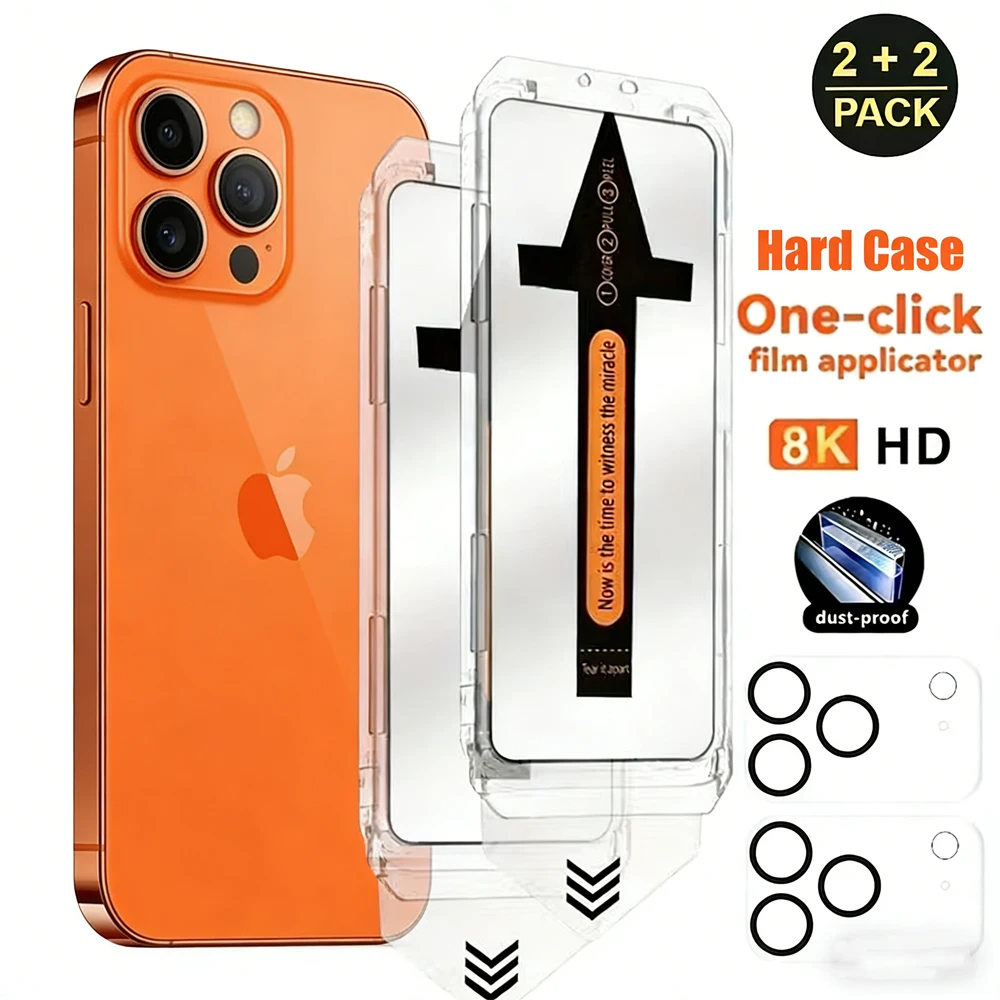 4 in 1 High Clear Screen Protectors Hard Case & Lens films For iPhone 17 Pro Max Air 16 15 14 13 12 11 16 Plus For iPhone 17 Pro
4 in 1 High Clear Screen Protectors Hard Case & Lens films For iPhone 17 Pro Max Air 16 15 14 13 12 11 16 Plus For iPhone 17 Pro