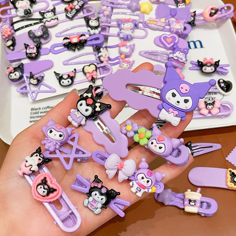 14Pcs New Sanrio Kuromi Hair Clip Cartoon Little Girl Super Cute Headdress Girl's Bun Hairstyle Does Not Damage Hair Girl's Gift
14Pcs New Sanrio Kuromi Hair Clip Cartoon Little Girl Super Cute Headdress Girl's Bun Hairstyle Does Not Damage Hair Girl's Gift