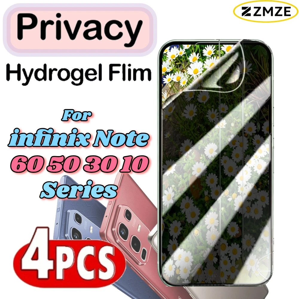 4 Pieces For infinix Note 60 50 40 30 10 Pro+ 60 Ultra 50S 50X 40S 40X 30 VIP 30i Glossy Privacy Screen Protectors Hydrogel Film
4 Pieces For infinix Note 60 50 40 30 10 Pro+ 60 Ultra 50S 50X 40S 40X 30 VIP 30i Glossy Privacy Screen Protectors Hydrogel Film