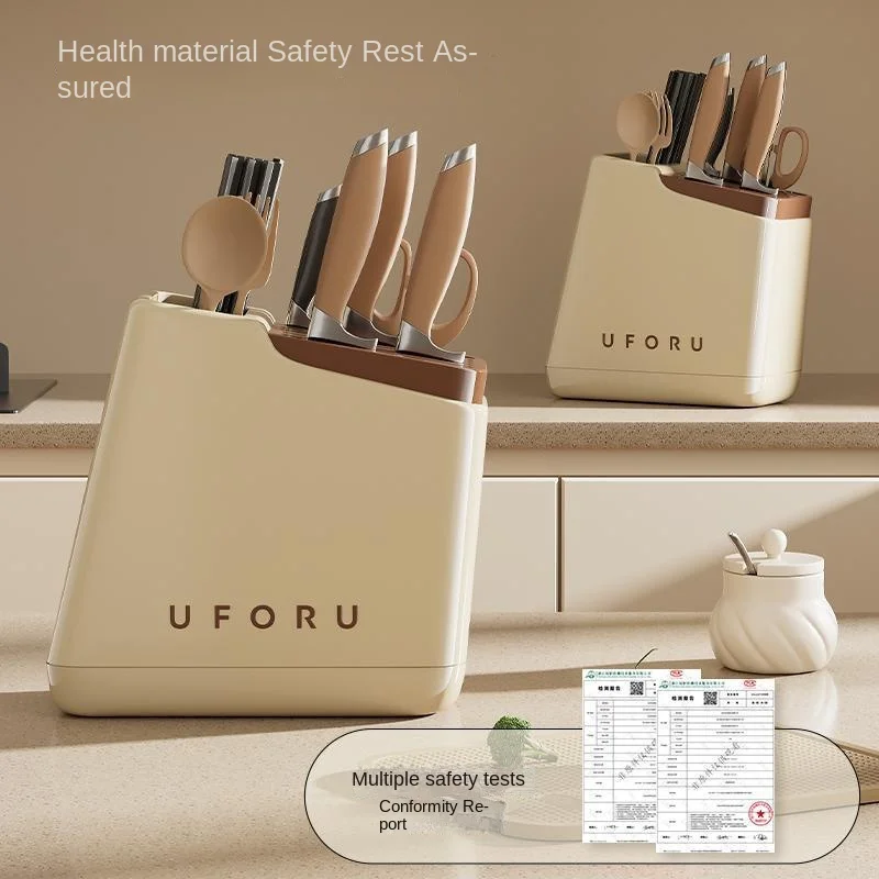 High-quality Carrier Knife Holder Luxury Cream Color Design Multi Kitchen Knife Block Tool Desktop Home Fashion Storage Rack
High-quality Carrier Knife Holder Luxury Cream Color Design Multi Kitchen Knife Block Tool Desktop Home Fashion Storage Rack