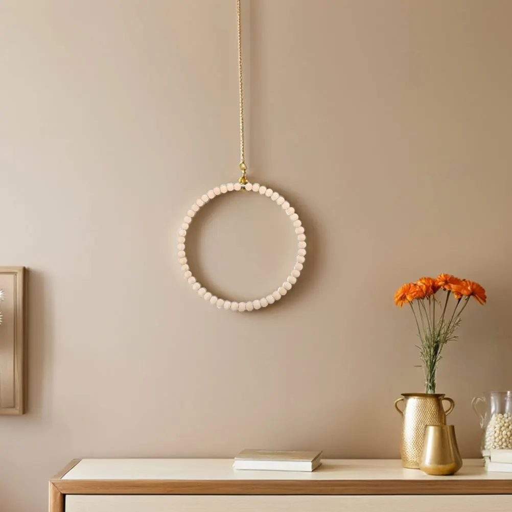 Wooden Bead Wreath Garland Elegant Rustic Dreamcatcher Circle Stainless Steel Hoop Seasonal Craft Decor Holiday Home Wedding DIY
Wooden Bead Wreath Garland Elegant Rustic Dreamcatcher Circle Stainless Steel Hoop Seasonal Craft Decor Holiday Home Wedding DIY