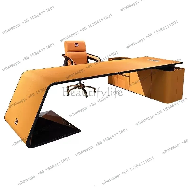 Light luxury high-end president's desk corner computer boss desk
Light luxury high-end president's desk corner computer boss desk
