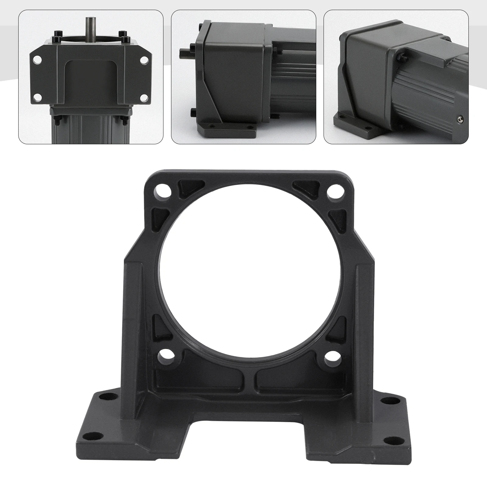 Heavy-duty Aluminum Alloy Motor Mounting Bracket, 4-Hole Base, Black, Anti-corrosion, Shockproof, Designed for Variable Speed
Heavy-duty Aluminum Alloy Motor Mounting Bracket, 4-Hole Base, Black, Anti-corrosion, Shockproof, Designed for Variable Speed