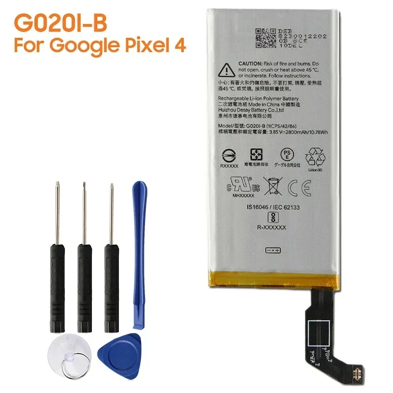 Производство 2024 Сменный аккумулятор G020I-B для Google Pixel4 Pixel 4 Перезаряжаемые аккумуляторы для телефонов 2800 мАч Высокая емкость
Производство 2024 Сменный аккумулятор G020I-B для Google Pixel4 Pixel 4 Перезаряжаемые аккумуляторы для телефонов 2800 мАч Высокая емкость